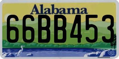 AL license plate 66BB453