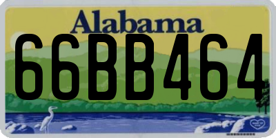AL license plate 66BB464