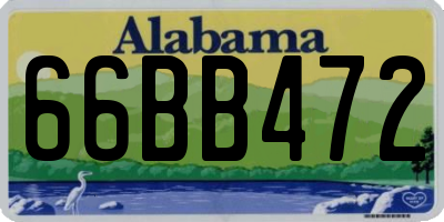 AL license plate 66BB472