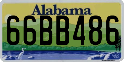 AL license plate 66BB486
