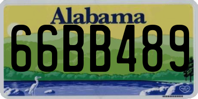 AL license plate 66BB489