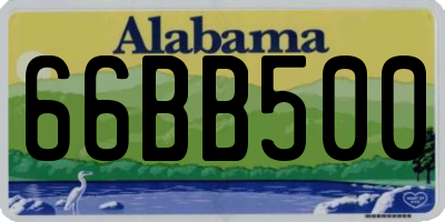 AL license plate 66BB500