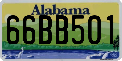 AL license plate 66BB501
