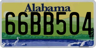 AL license plate 66BB504
