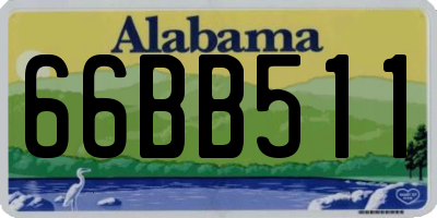 AL license plate 66BB511