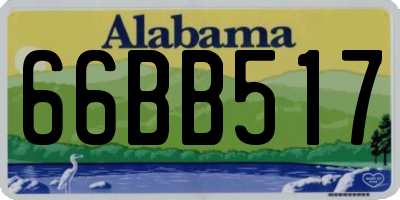 AL license plate 66BB517