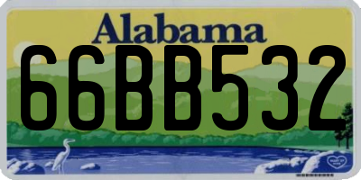 AL license plate 66BB532