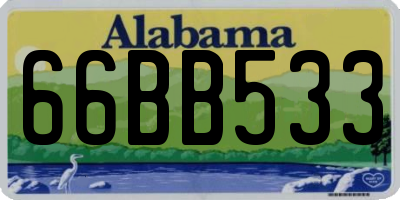 AL license plate 66BB533