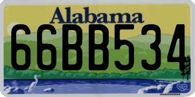 AL license plate 66BB534