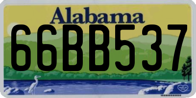 AL license plate 66BB537