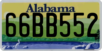 AL license plate 66BB552