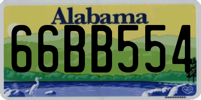 AL license plate 66BB554