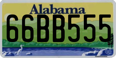 AL license plate 66BB555