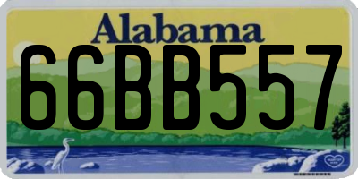 AL license plate 66BB557