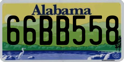 AL license plate 66BB558