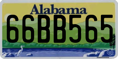 AL license plate 66BB565