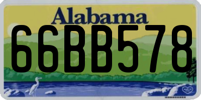 AL license plate 66BB578