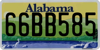 AL license plate 66BB585