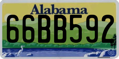 AL license plate 66BB592