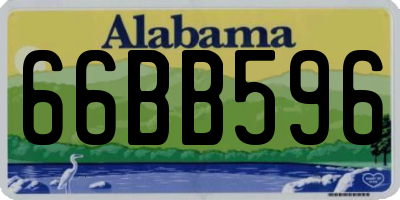 AL license plate 66BB596
