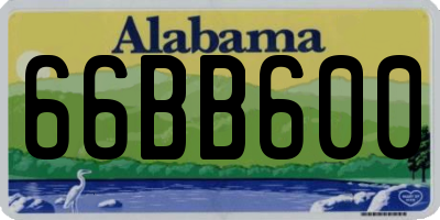 AL license plate 66BB600