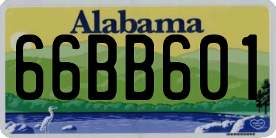 AL license plate 66BB601