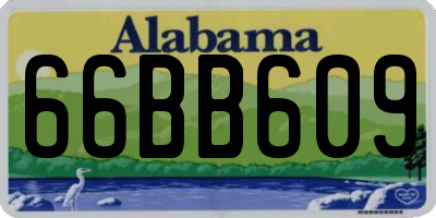 AL license plate 66BB609