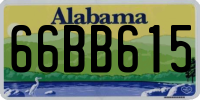 AL license plate 66BB615