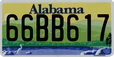 AL license plate 66BB617
