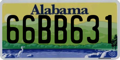 AL license plate 66BB631