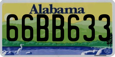 AL license plate 66BB633