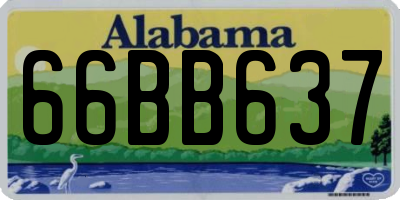 AL license plate 66BB637