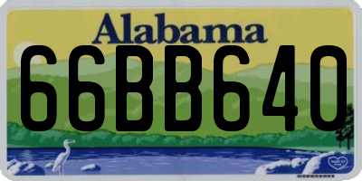 AL license plate 66BB640
