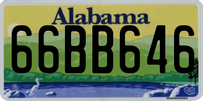 AL license plate 66BB646