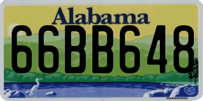 AL license plate 66BB648