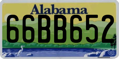 AL license plate 66BB652