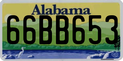 AL license plate 66BB653