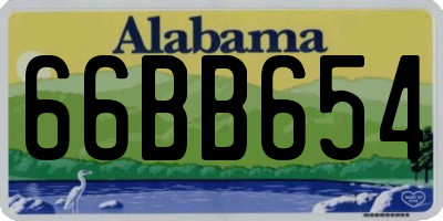AL license plate 66BB654