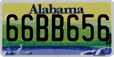 AL license plate 66BB656