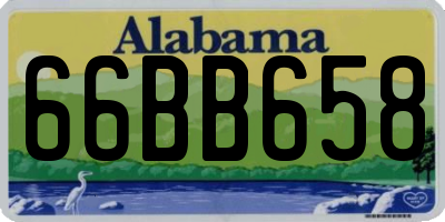 AL license plate 66BB658
