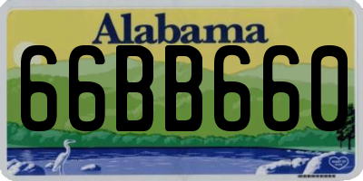 AL license plate 66BB660