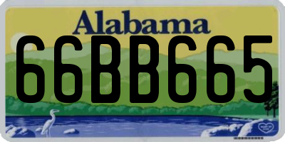 AL license plate 66BB665