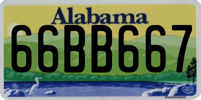AL license plate 66BB667