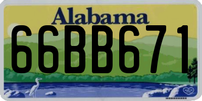 AL license plate 66BB671