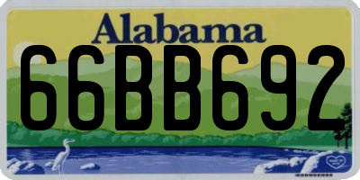 AL license plate 66BB692
