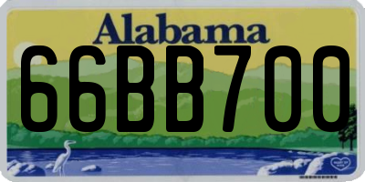 AL license plate 66BB700