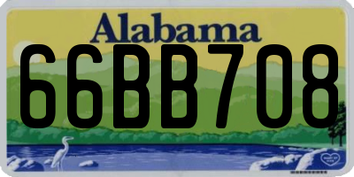 AL license plate 66BB708