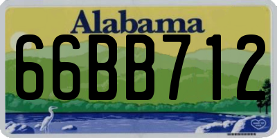 AL license plate 66BB712