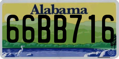 AL license plate 66BB716