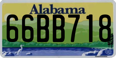 AL license plate 66BB718